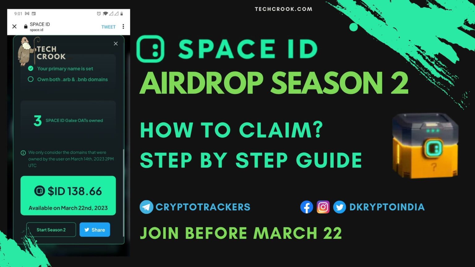 Space Id Airdrop Season And How To Claim Id Token Airdrop Step By