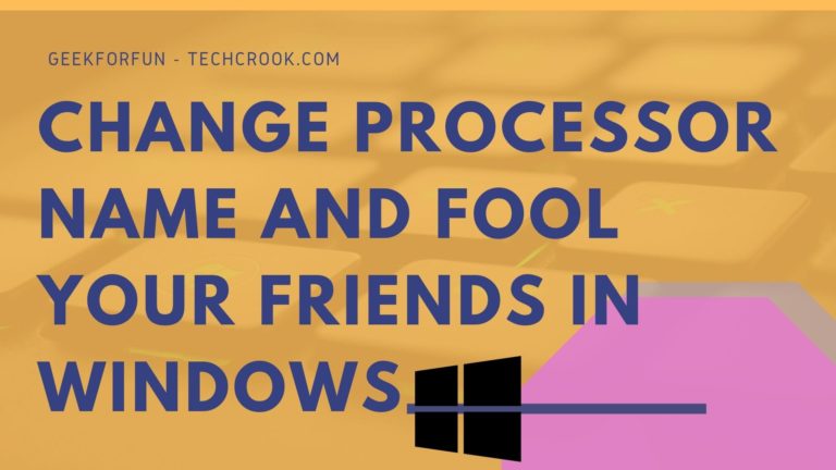 change processor name