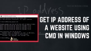Find ip address of any website in windows
