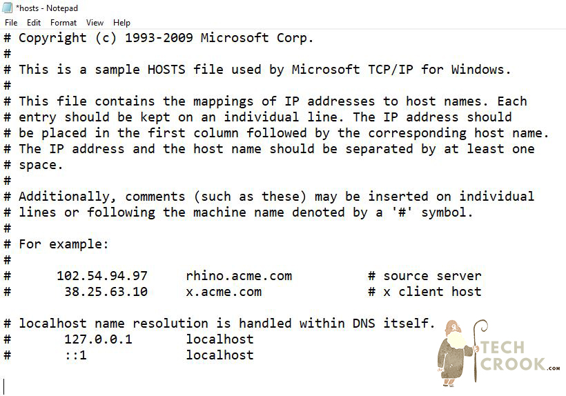 How to edit Windows hosts file in windows 10 techcrook.com