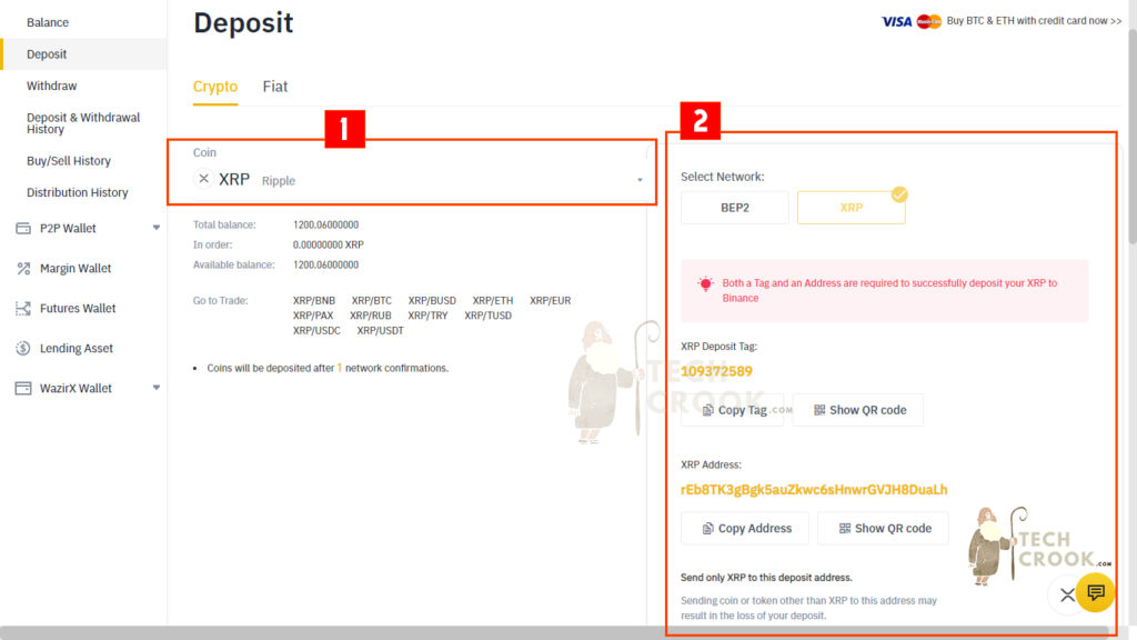 How to deposit cryptocurrency in Binance