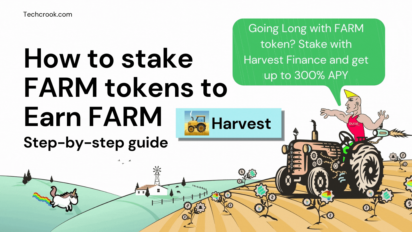 How to stake FARM tokens in Harvest.Finance and earn FARM