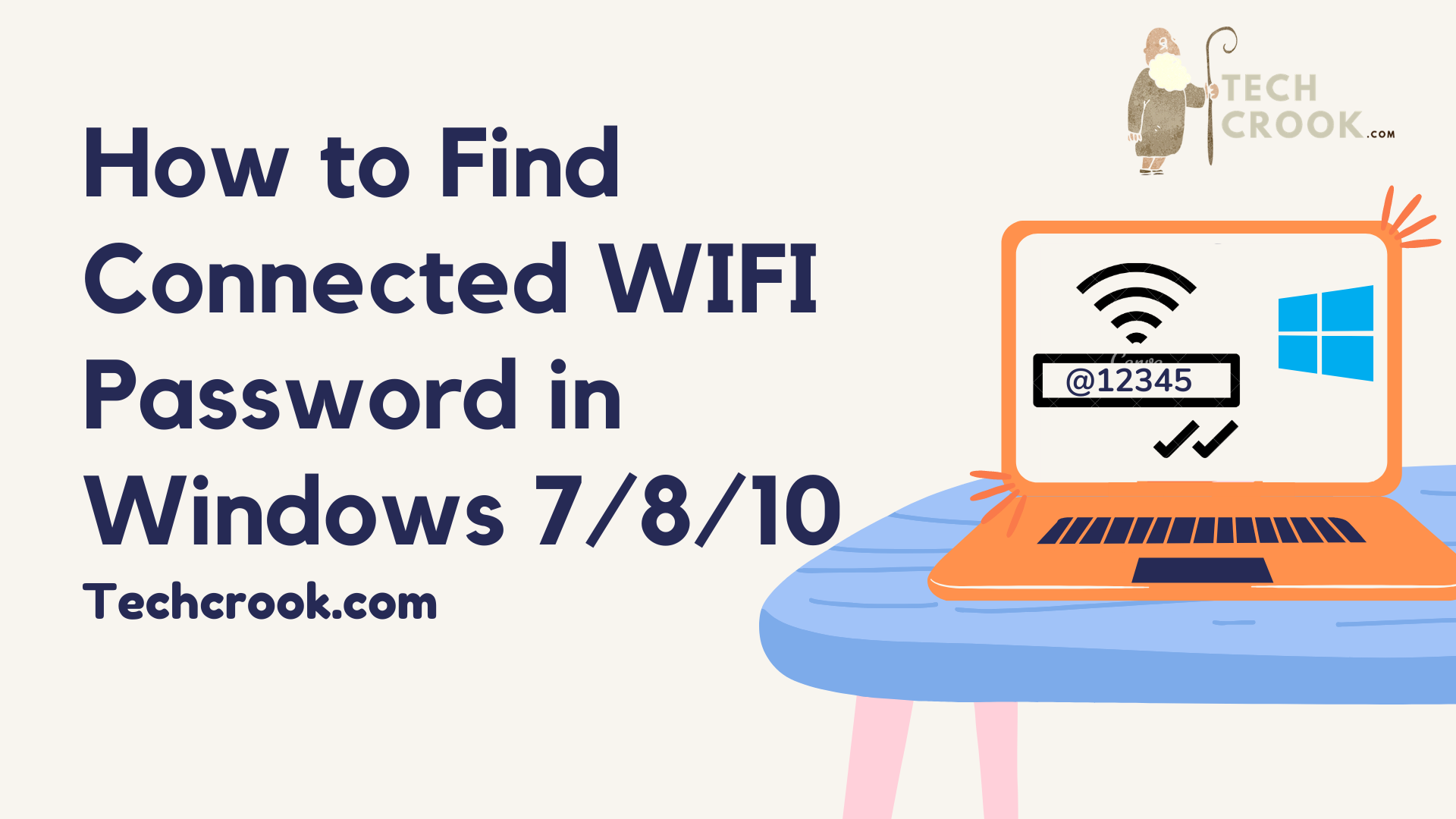 How to find the password for current connected WIFI network in Windows