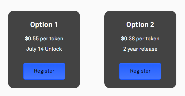 Centrifuge token ICO presale option