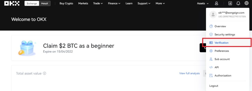 Step by step guide to complete OKX verification